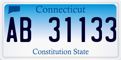 CT license plate AB31133