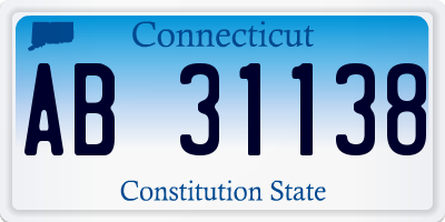 CT license plate AB31138