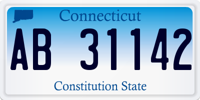 CT license plate AB31142