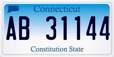 CT license plate AB31144