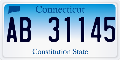 CT license plate AB31145