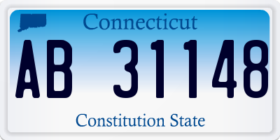 CT license plate AB31148