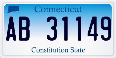 CT license plate AB31149