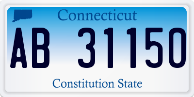 CT license plate AB31150