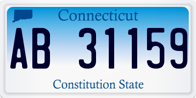 CT license plate AB31159