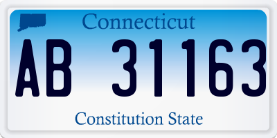 CT license plate AB31163