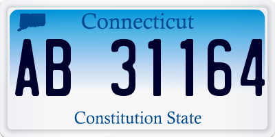 CT license plate AB31164