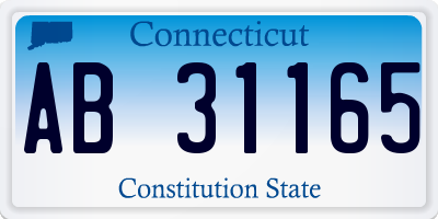 CT license plate AB31165