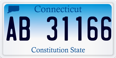 CT license plate AB31166