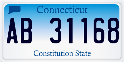 CT license plate AB31168