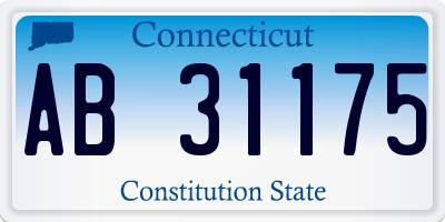 CT license plate AB31175