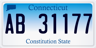 CT license plate AB31177