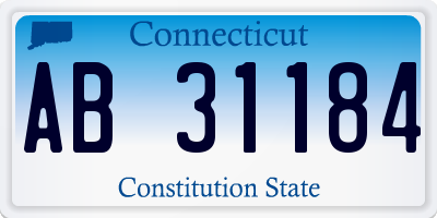 CT license plate AB31184