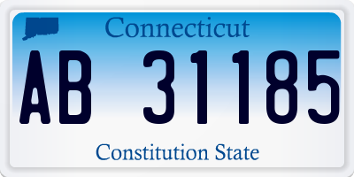 CT license plate AB31185