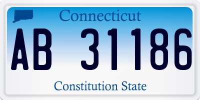 CT license plate AB31186