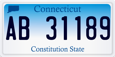 CT license plate AB31189