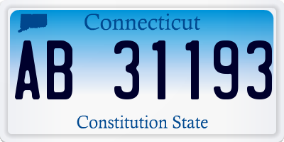 CT license plate AB31193