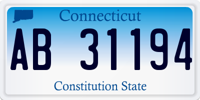 CT license plate AB31194