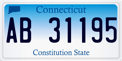 CT license plate AB31195