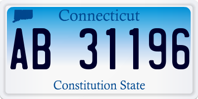 CT license plate AB31196