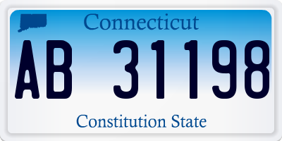 CT license plate AB31198