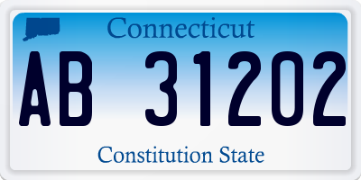 CT license plate AB31202