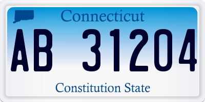 CT license plate AB31204