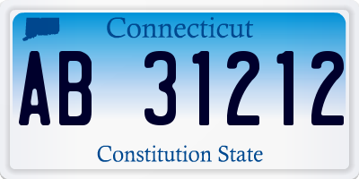 CT license plate AB31212