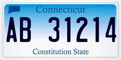 CT license plate AB31214