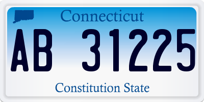 CT license plate AB31225