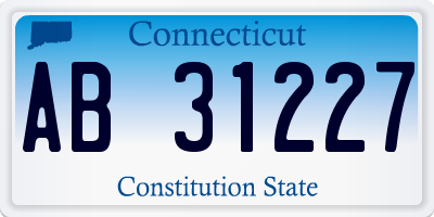 CT license plate AB31227