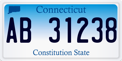 CT license plate AB31238