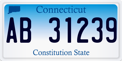 CT license plate AB31239