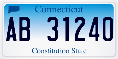 CT license plate AB31240