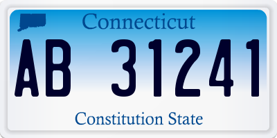 CT license plate AB31241