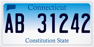 CT license plate AB31242