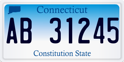 CT license plate AB31245