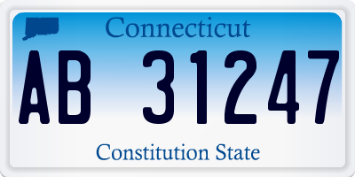 CT license plate AB31247