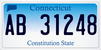 CT license plate AB31248