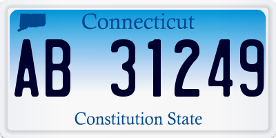 CT license plate AB31249