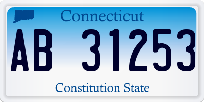 CT license plate AB31253