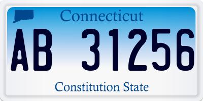 CT license plate AB31256