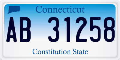 CT license plate AB31258