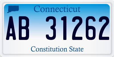 CT license plate AB31262