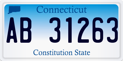 CT license plate AB31263