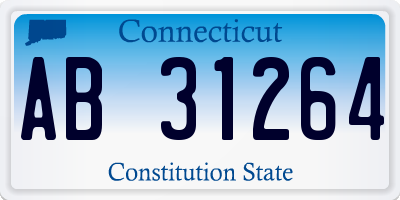 CT license plate AB31264