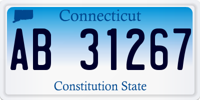 CT license plate AB31267