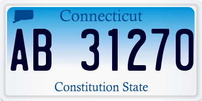 CT license plate AB31270