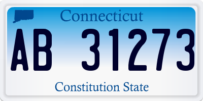 CT license plate AB31273