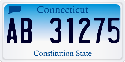 CT license plate AB31275